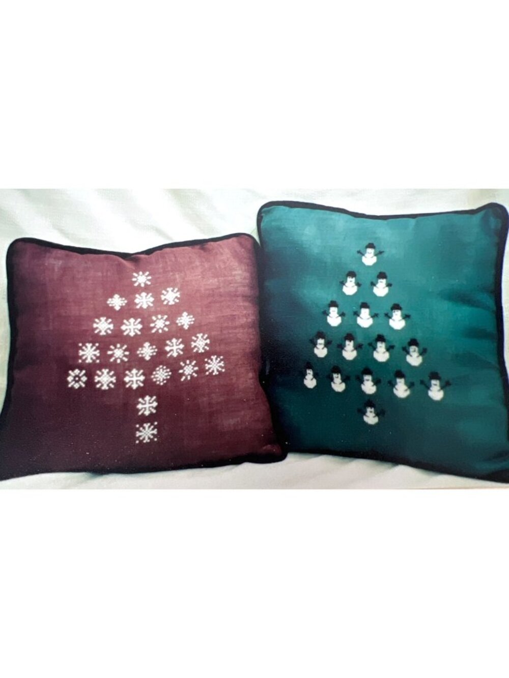 Cross Stitch Pattern Booklet For Christmas Tree Pillow Designs
